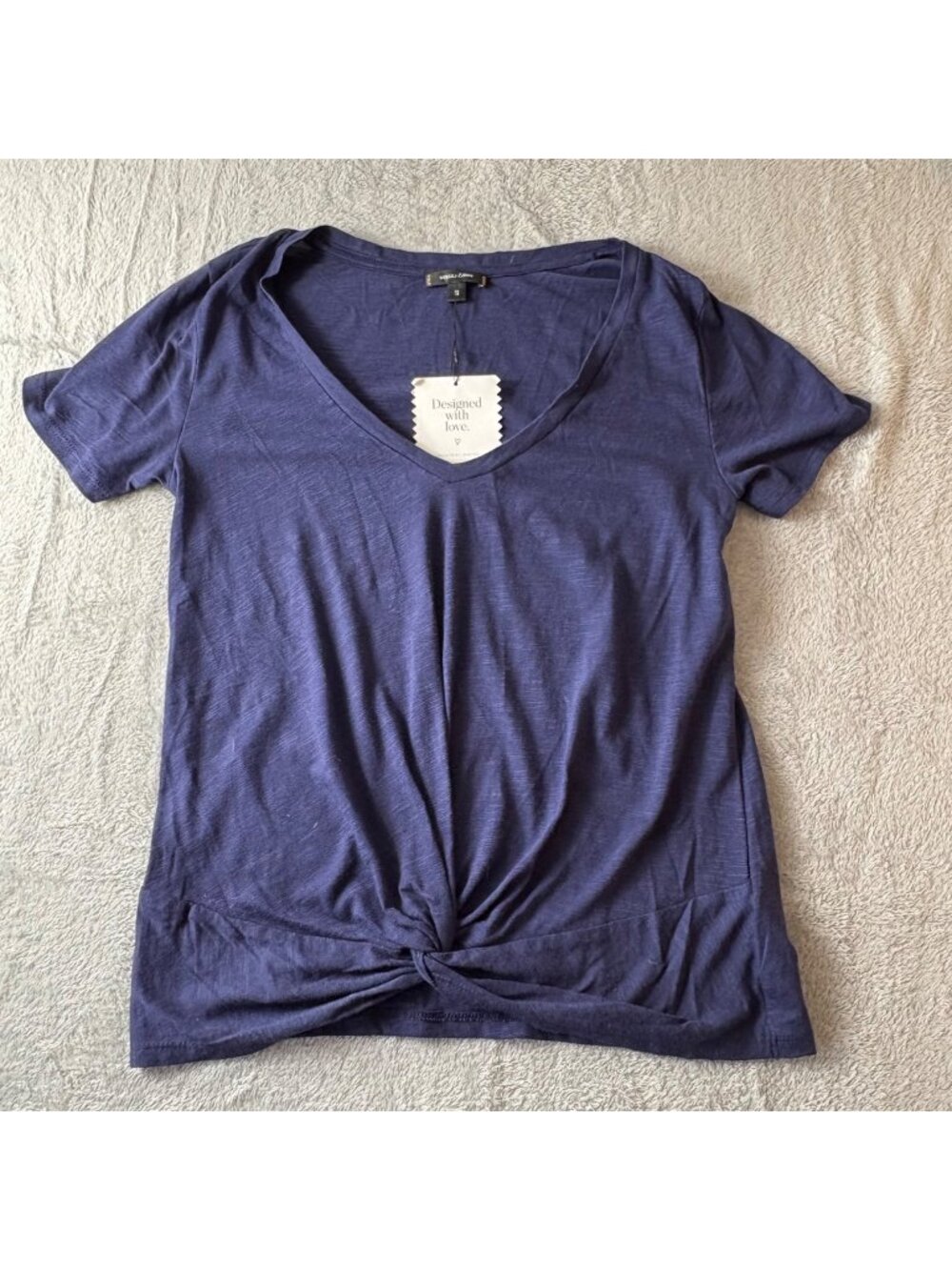 Stella & Dot T-Shirt Womens Small Knot Front New Cotton Blend Casual